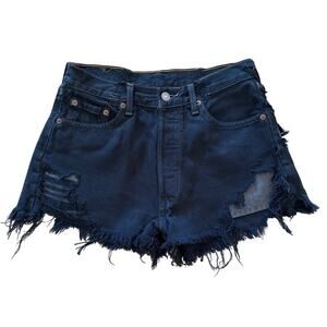 Distressed Levi’ Cut Off Denim Shorts Size 29